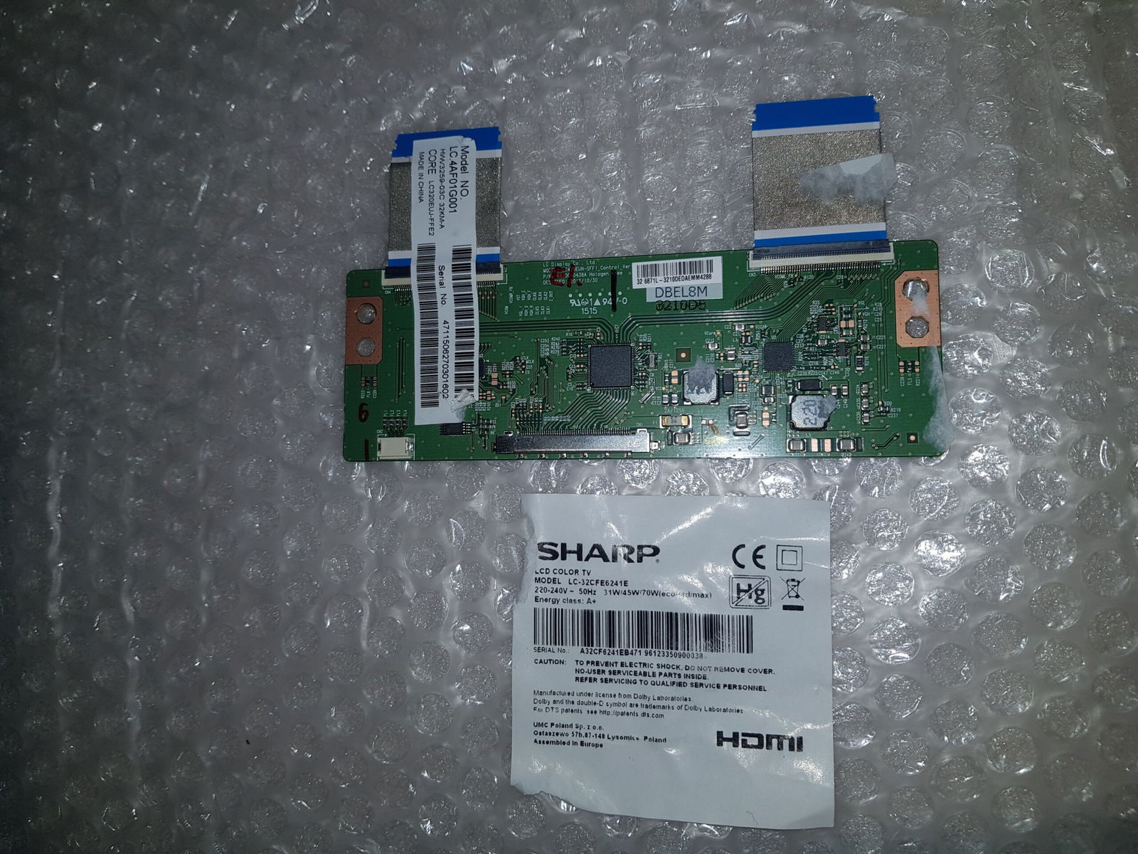 tcon 6870c-0438a 6871l-3210d lc320euj-ffe2 sharp lc-32cfe6241e 2 tcon 6870c-0438a 6871l-3210d lc320euj-ffe2 sharp lc-32cfe6241e - Imagen 2